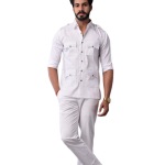 Comfy White Hunting Style Shirt | Premium Men's Sportswear | Classic Outdoor Design | Comfortable Cotton Fabric | Size 36-44